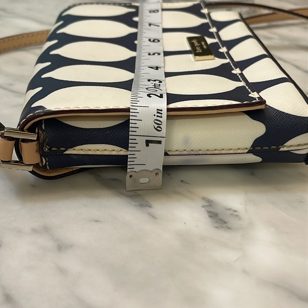 Kate Spade Bag Grant Street Crossbody Navy White French Lemons - Picture 10 of 11